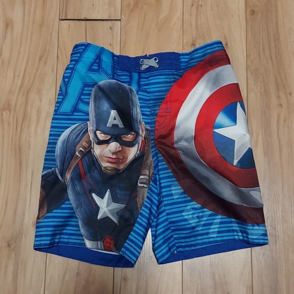 Avengers captain America swim trunks small